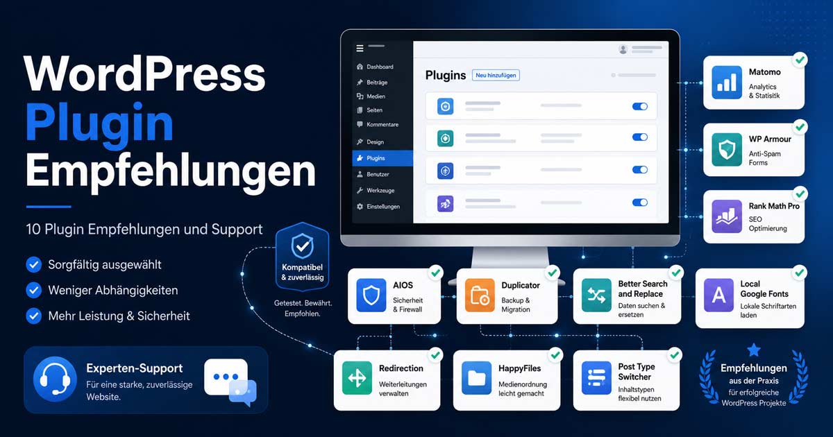 10 WordPress PlugIn Empfehlungen