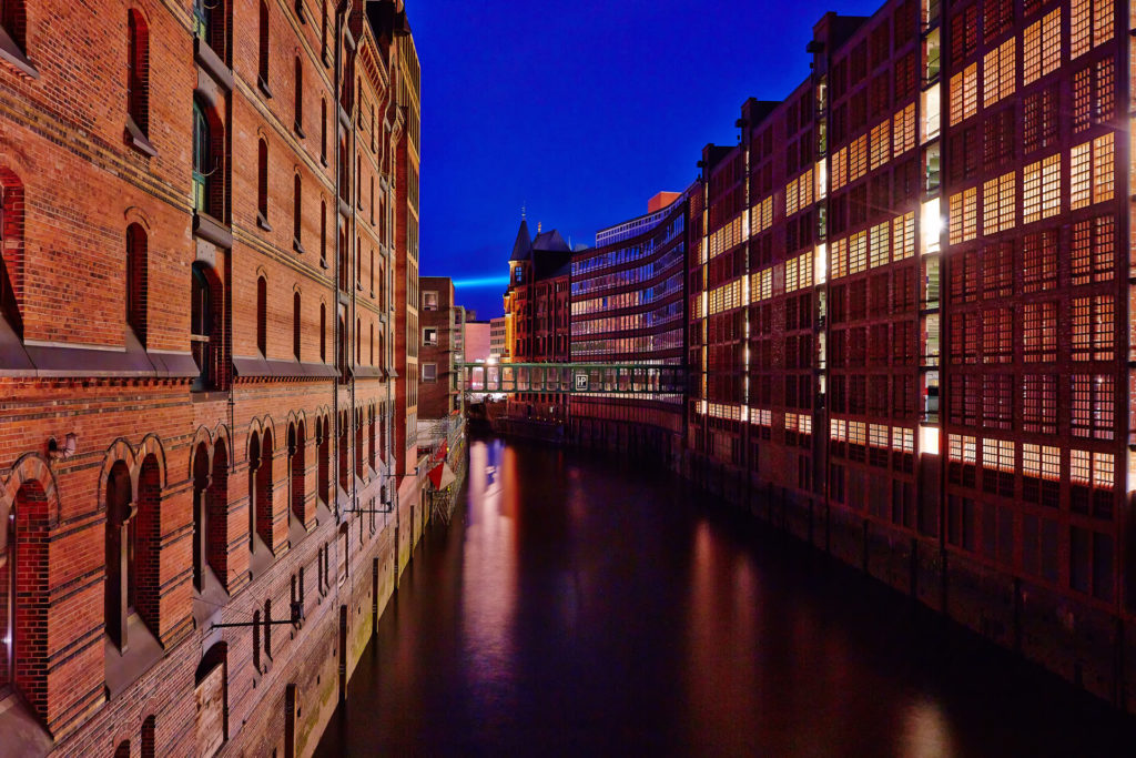 Hamburg Speicherstadt Crossing the Elbe