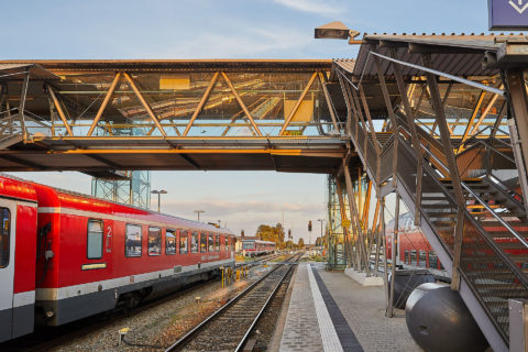 Übergang und Treppe