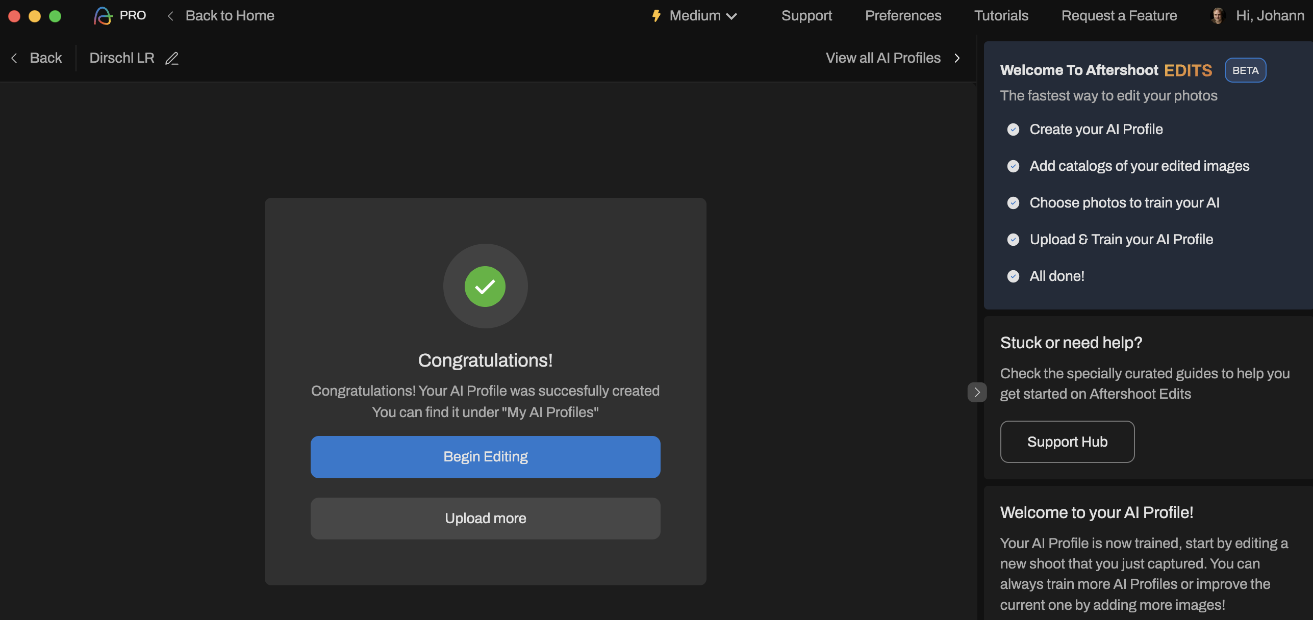 Culling & Edit in Aftershoot