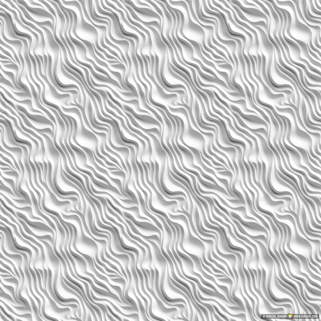 White wavy background, expandable as a tile in all directions. acoustic foam, pattern, Generative AI