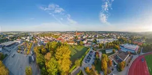 Luftbild Eggenfelden, Panorama Rottal-Inn, Niederbayern