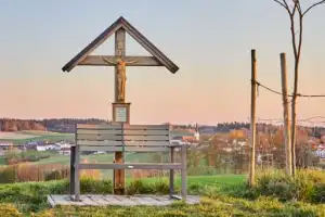Feldkreuz Aussicht, Arbing, Reischach, Altötting, Oberbayern