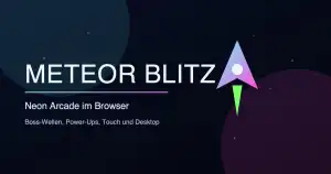 Meteor Blitz – Neon Arcade im Browser