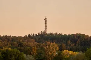 Flugplatz Postmünster Blick zum Funkturm Rottenstuben