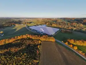 Gemüseanbau Steiner Luftbild, Bruck, Altötting, Oberbayern
