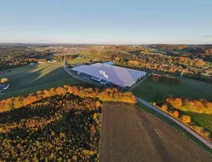 Gemüseanbau Steiner Luftbild, Bruck, Altötting, Oberbayern