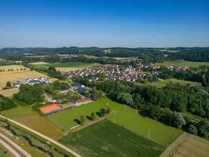 Ortsansicht Luftbild Perach, Altötting, Oberbayern