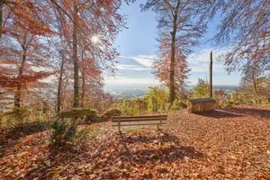 Aussicht, Schlossberg im Herbst, Julbach, Rottal-Inn