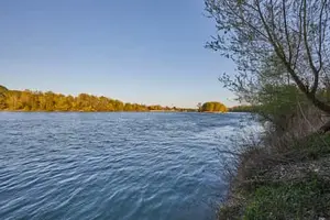 Dornitzen Aussicht über den Inn nach Marktl, Inn-Salzach