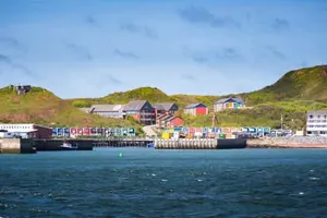 Bunte Häuser in Helgoland, Pinneberg, Schleswig-Holstein