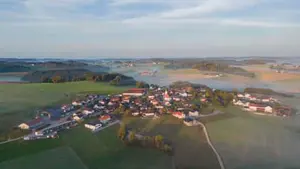 Luftbild Herbstanfang, Arbing, Altötting, Oberbayern