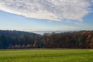 Luftbild über Hasenberg, Perach, Altötting, Oberbayern