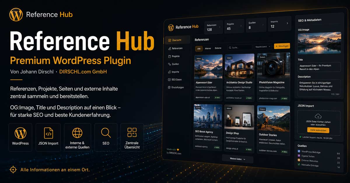 DIRSCHL Reference Hub, Premium WordPress Plugin
