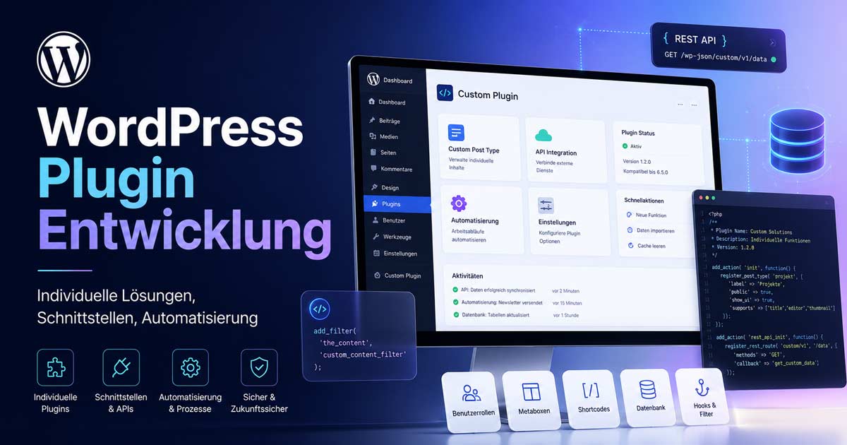 WordPress Plugin Entwicklung mit DIRSCHL.com GmbH