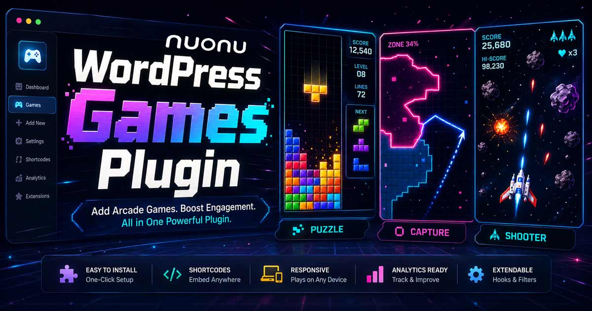 nuonu Games WordPress Plugin