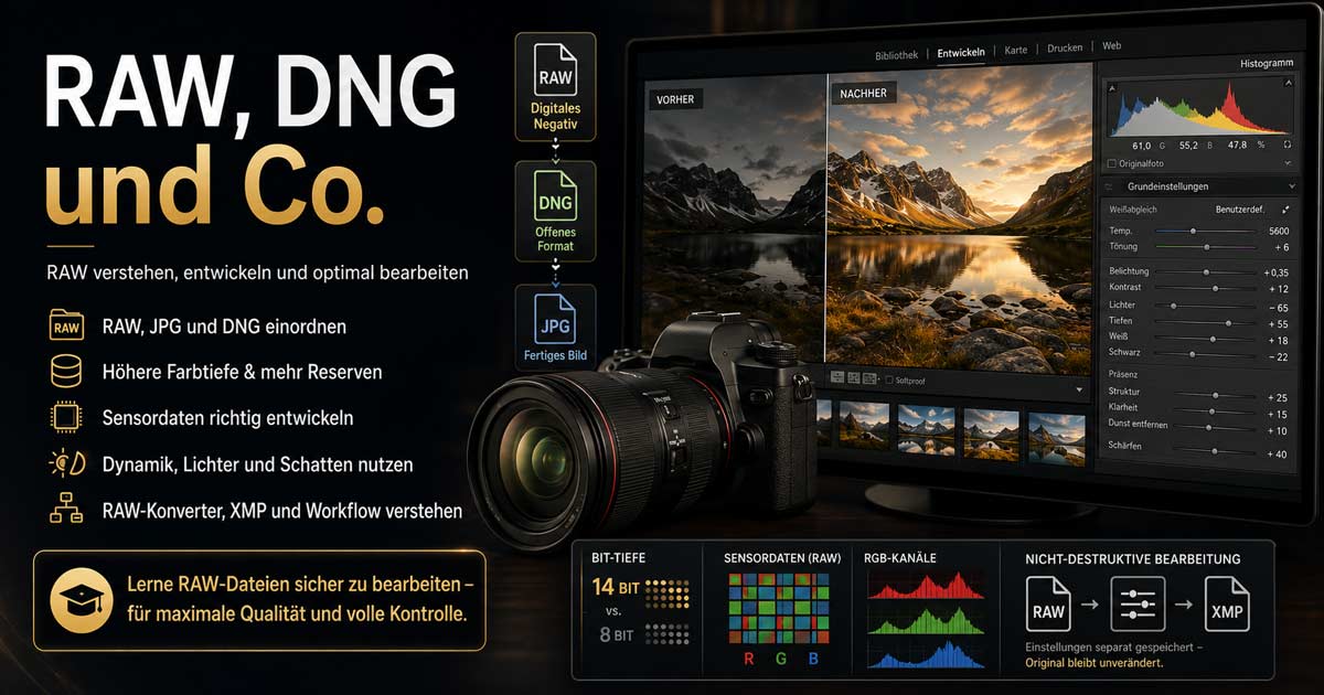 RAW, DNG und Co. verstehen  Fotoformate und Bildsensoren