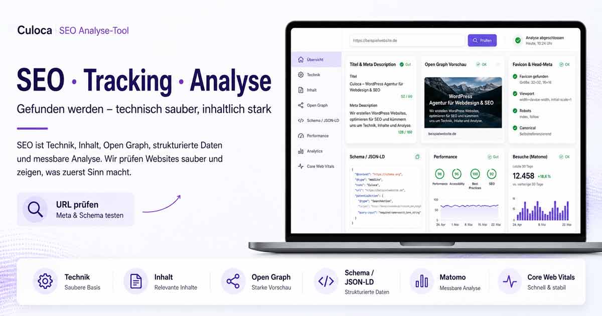 SEO, Tracking, Analyse von Webseiten